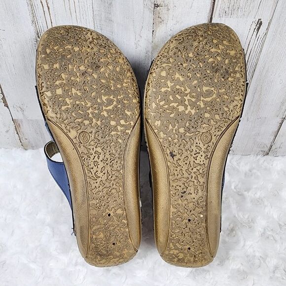 Flexus by Spring Step Denia Slide Sandals Blue Size 6 - Picture 9 of 11